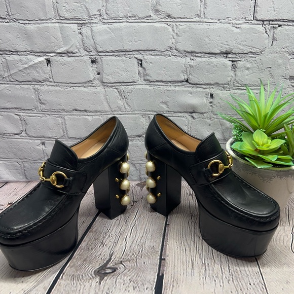 Gucci Vegas Horsebit Pump Studded Size 36 in Black Leather - Picture 7 of 15